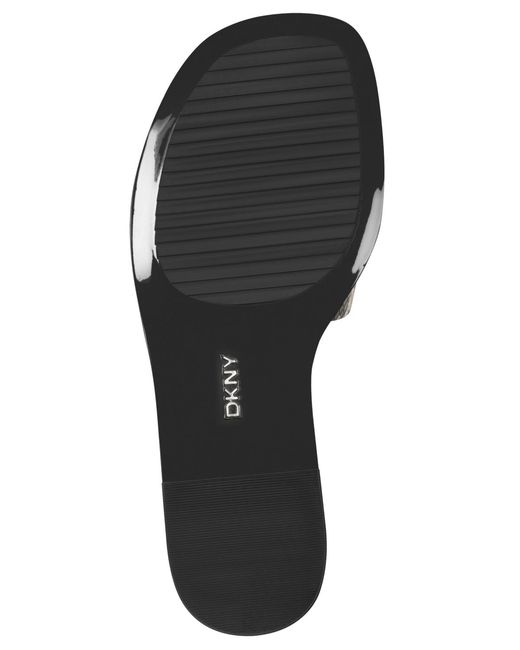 DKNY Black Columba Slide Flat Sandals