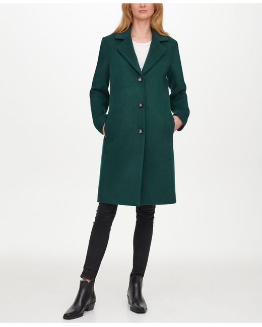 DKNY Green Walker Coat, Created For Macy's