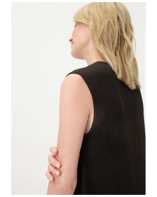Olsen Black Rib Knit Shell