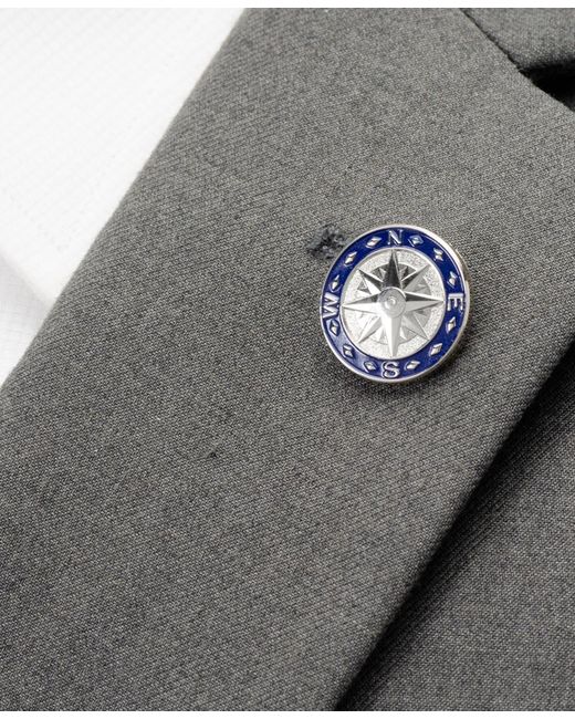 Cufflinks Inc. Blue Compass Lapel Pin for men