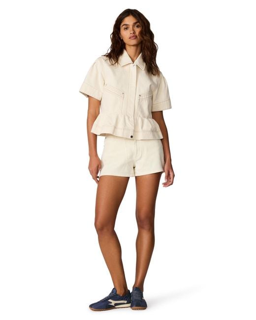 Steve Madden Natural Haezel Collared Jacket