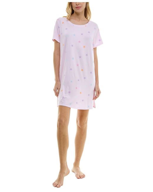 Roudelain Pink Printed Short-sleeve Sleepshirt
