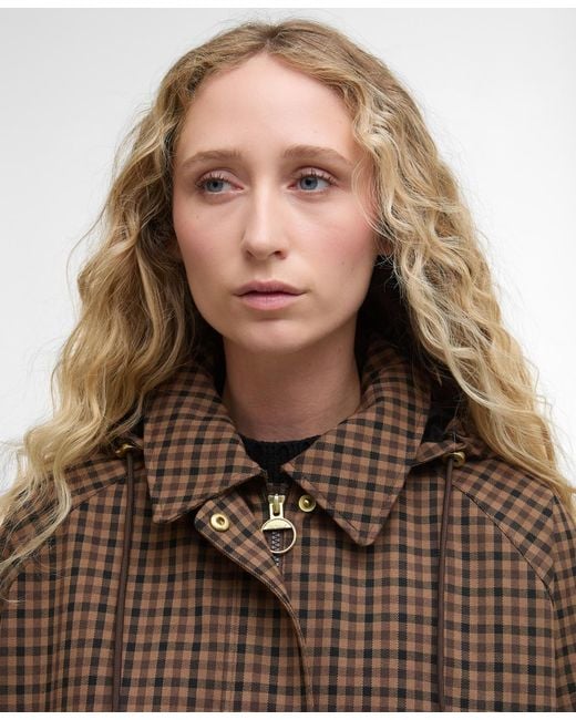 Barbour Brown Audrey Hooded Showerproof Jacket