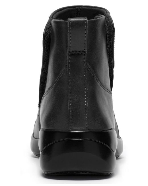 Clarks Black Kaetlyn Flow Round Toe Booties