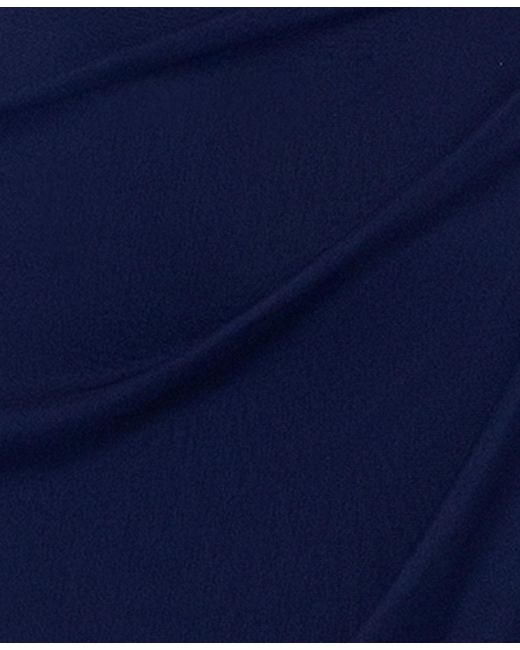 Xscape Blue Beaded Sheer-sleeve Jersey Dress
