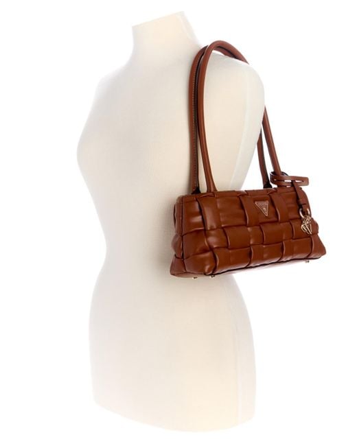 Guess Brown Marion Shoulder Satchel Bag