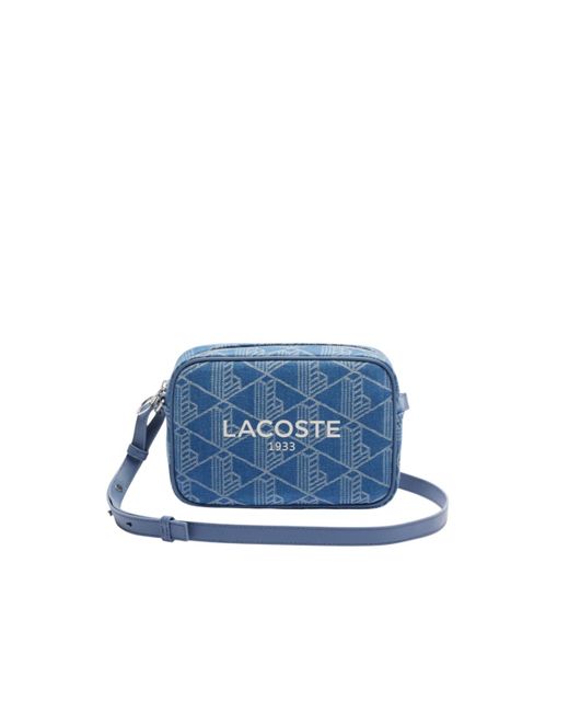 Lacoste Blue Monogram Small Crossover Bag
