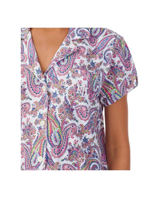 Ralph Lauren Red Short-sleeve Bermuda Pajama Set