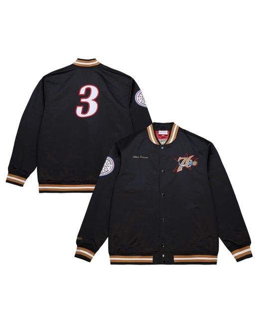 Mitchell & Ness Black Allen Iverson Philadelphia 76ers Nba Legends Full-snap Satin Jacket for men