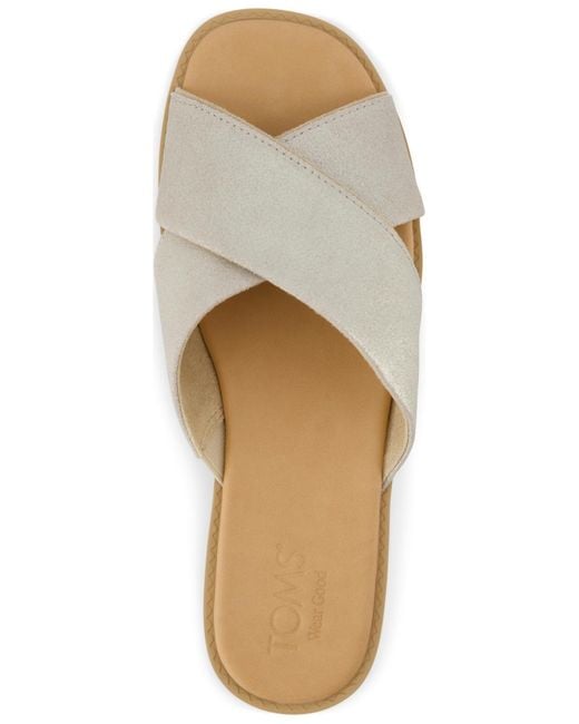 TOMS White Mae Crossover Open Toe Sandals