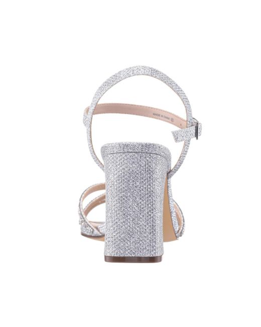 Nina Quella Block Heel Dress Sandal in Metallic | Lyst