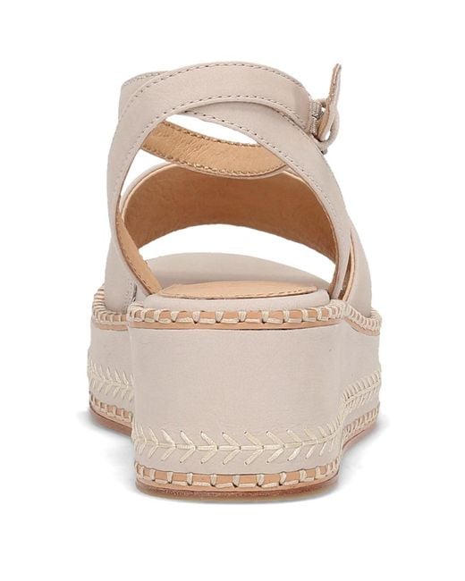 Frye White Joy Ankle Strap Platform Wedge Sandals
