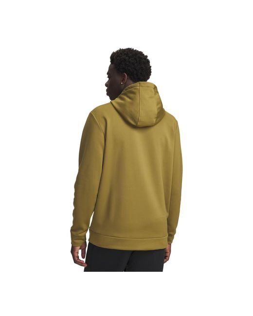 Under Armour Green Big Logo Hooded Sweatshirt for men