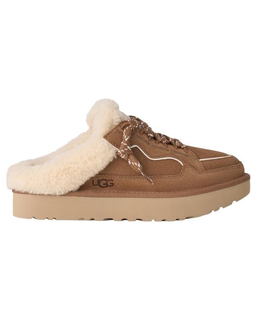 Ugg Brown Lowmel Round Toe Mule Clogs