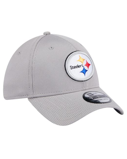 KTZ Gray Pittsburgh Steelers Active 39thirty Flex Hat for men