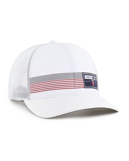 '47 White Minnesota Twins Rangefinder Brrr Trucker Adjustable Hat for men