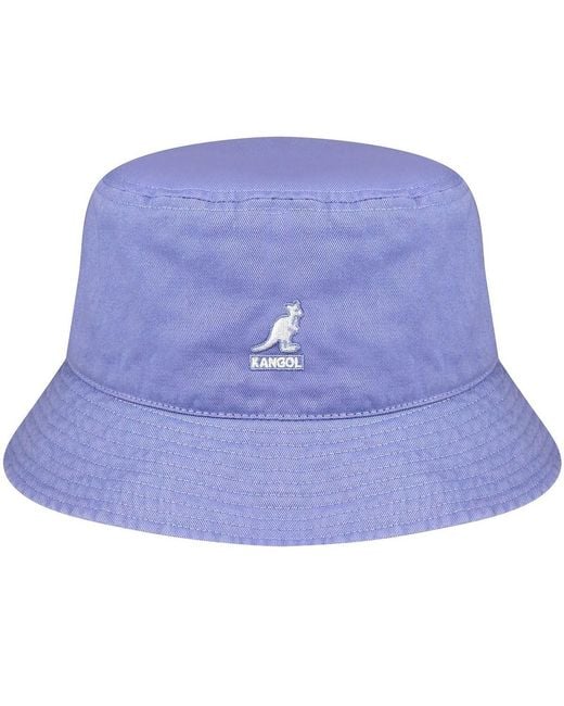 Kangol Blue Washed Bucket Hat for men