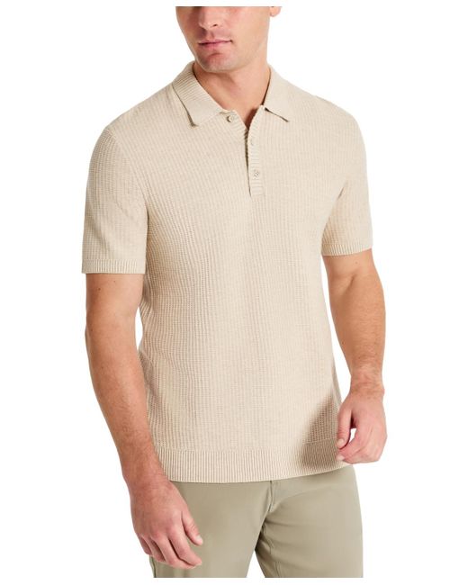 Kenneth Cole Natural Lightweight Knit Polo for men