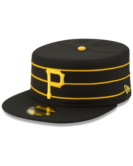 KTZ Black Pittsburgh Pirates Pillbox 59fifty-fitted Cap for men