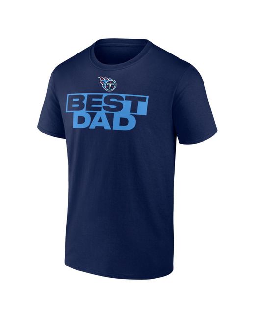 LOGO ATHLETIC Blue Tennessee Titans Best Dad T-shirt for men