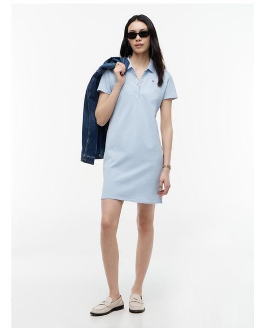 tommy hilfiger short sleeve polo dress Tommy Hilfiger Women's Solid Polo Dress Dark Sable