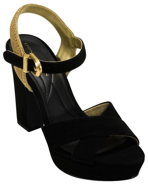 Donna Karan Black Stefania Platform Sandals