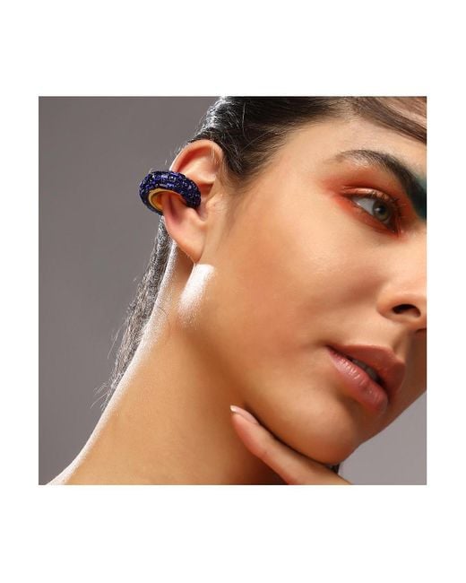 SOH Blue The Mirror Cuff Earrings