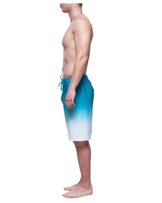 Rokka&Rolla Blue 9" No Liner Board Shorts Elastic Waist Quick Dry Swim Trunks for men