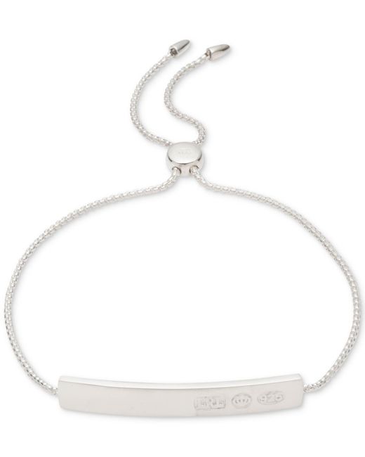 Ralph Lauren White Lauren Crest Logo Bolo Bracelet