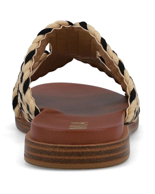 MIA Brown Poet Round Toe Flat Sandals