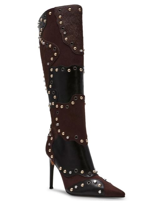 Steve Madden Women's Black Revive Studded Knee-high Novelty Dress
