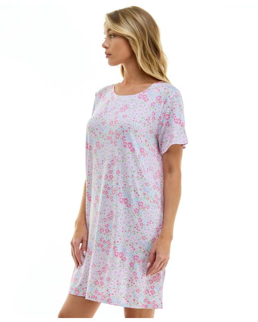 Roudelain Purple Printed Short-sleeve Sleepshirt