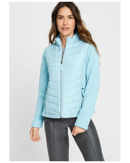 Olsen Blue Mixed Media Jacket