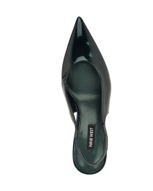 Nine West Green Palomma Slingback Stiletto Pumps