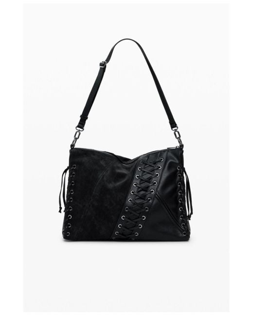 Desigual Black Medium Faux Leather Crossbody Bag