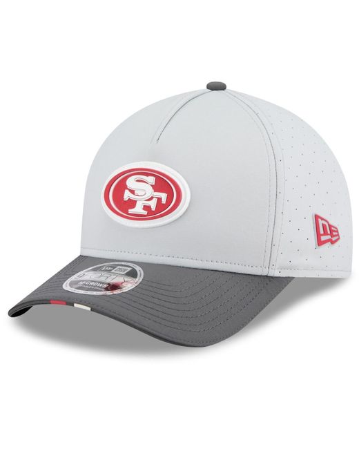 KTZ Gray/graphite San Francisco 49ers 2025 Nfl Training Camp A-frame 9forty Adjustable Hat for men