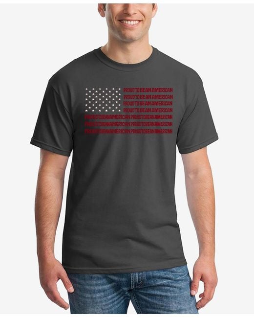 LA Pop Art Black Proud To Be An American for men