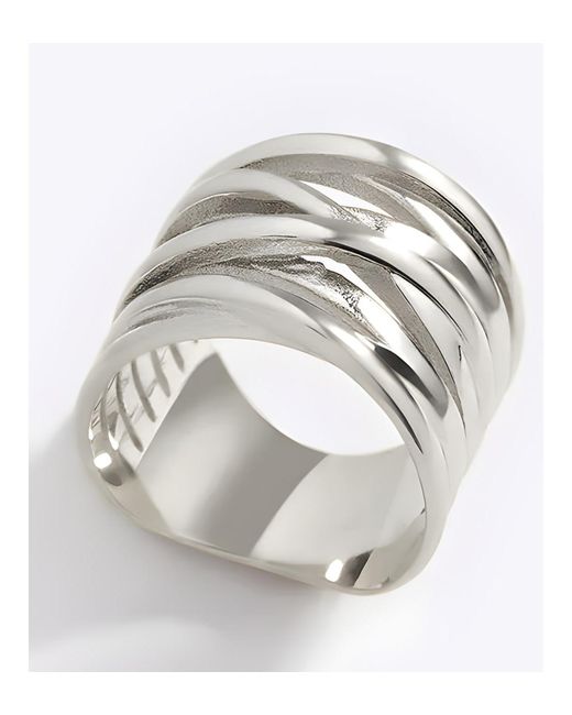 Mint & Lily White Wire Wrap Statement Ring