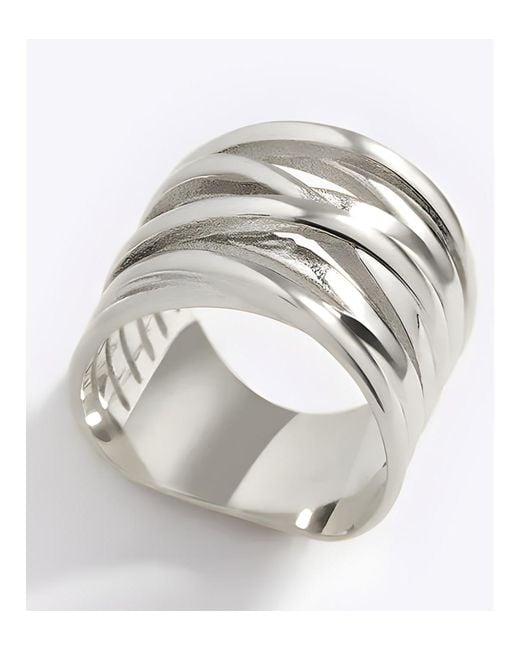 Mint & Lily White Wire Wrap Statement Ring