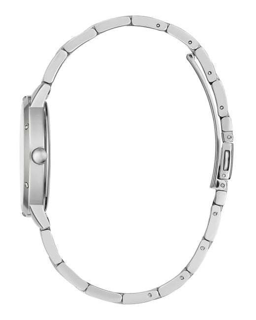 Guess Metallic Stainless Steel Bracelet Watch