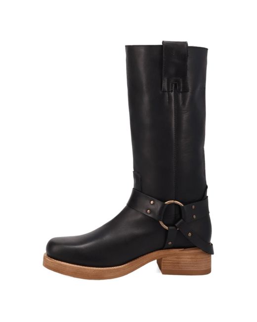 Dingo Black Rip Leather Boot for men