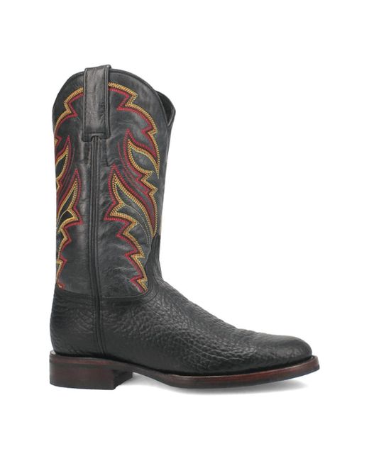 Dingo Black Young Gun Leather Boot for men