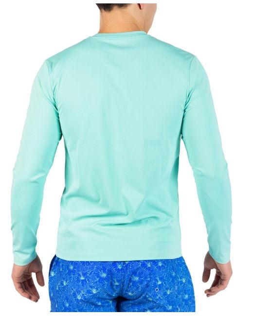 Tailorbyrd Blue Solid Long Sleeve Rashguard for men