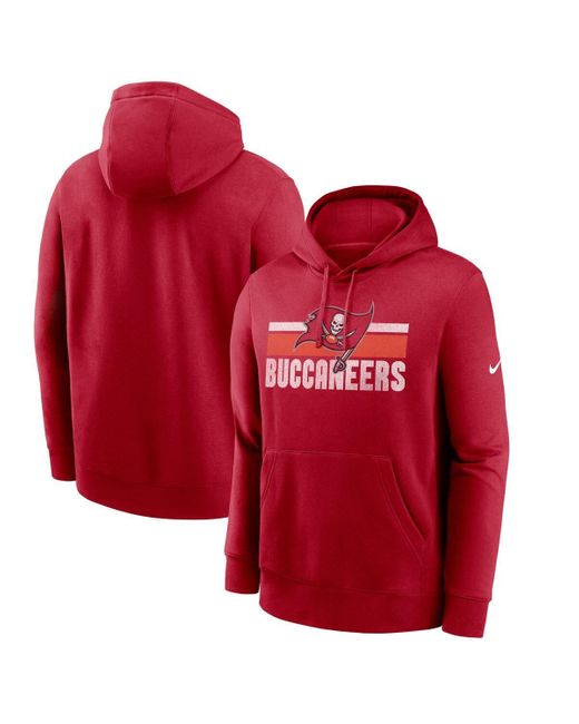 Nike Tampa Bay Buccaneers Club Fleece Pullover Hoodie in Red for Men | Lyst
