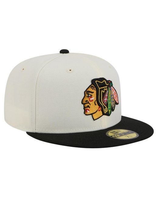 KTZ Metallic Chicago Blackhawks Chrome Two-toned 59fifty Fitted Hat for men