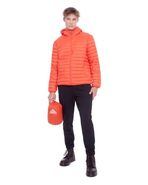 Alpine North Red Yoho Lightweight Packable Puffer Jacket & Bag for men