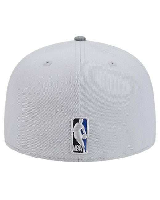 KTZ Blue Philadelphia 76ers Active Color Camo Visor 59fifty Fitted Hat for men