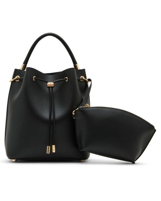 Anne Klein Black Small Bucket Bag