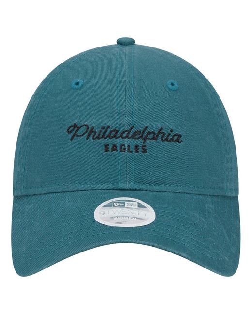 KTZ Blue Midnight Philadelphia Eagles Throwback Delicate 9twenty Adjustable Hat