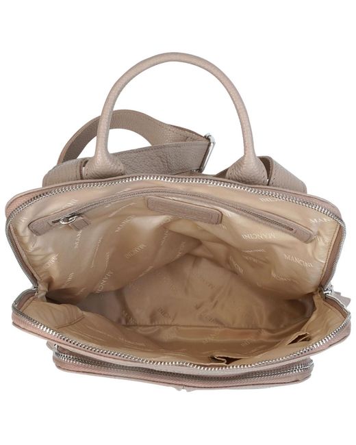 Mancini Natural Pebbled Brigette Backpack